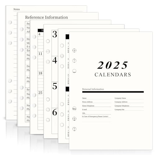 Yanpoake 2025 Wochenplaner Monatsplaner Einlage A5 Weekly & Monthly Planner Personal Organizer Kalendereinlagen Kalender 2025 A5 1 Woche 2 Seiten,148x210mm,Locher 6 Loch ideal für Jahresplaner Yanpoake 2025 Wochenplaner Monatsplaner Einlage A5 Weekly & Monthly Planner Personal Organizer Kalendereinlagen Kalender 2025 A5 1 Woche 2 Seiten,148x210mm,Locher 6 Loch ideal für Jahresplaner von Yanpoake