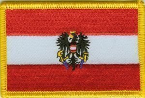 Yantec Patch Österreich mit Wappen 4 x 6 cm Flaggenaufnäher von Yantec Patch