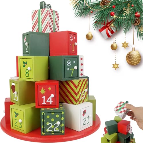 Leere Adventskalender, die mit 24 gestapelten Kisten aus Holz-Adventskalender ausfüllen können. Leere Adventskalender, die mit 24 gestapelten Kisten aus Holz-Adventskalender ausfüllen können. von Yaoliucp
