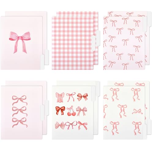 Yaomiao 12 Stück rosa Schleifen-Aktenmappen, dekorative rosa Schleife, Dokumententaschen mit 1/3-Schnittlasche, Briefgröße, für Aktenschrank, Büro, Heimbedarf, 21,6 x 29,8 cm Yaomiao 12 Stück rosa Schleifen-Aktenmappen, dekorative rosa Schleife, Dokumententaschen mit 1/3-Schnittlasche, Briefgröße, für Aktenschrank, Büro, Heimbedarf, 21,6 x 29,8 cm von Yaomiao