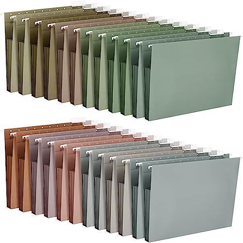 Yaomiao 24 Stück Hängeregistraturmappen in Briefgröße, Aktenschrank, Ordner, erweiterbare Aktenordner mit Registern, farbige Aktenordner, Organizer für Aktenschrank, Schule, Arbeit, Zuhause, Büro, Yaomiao 24 Stück Hängeregistraturmappen in Briefgröße, Aktenschrank, Ordner, erweiterbare Aktenordner mit Registern, farbige Aktenordner, Organizer für Aktenschrank, Schule, Arbeit, Zuhause, Büro, von Yaomiao