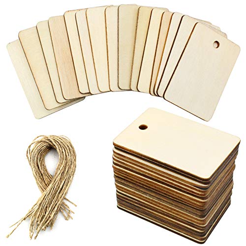 YapitHome 50 Stück Holz Anhänger, Geschenkanhänger, Etiketten Tags Naturholzscheiben für Unvollendete Verzierungen mit Loch für Malerei DIY Kunsthandwerk YapitHome 50 Stück Holz Anhänger, Geschenkanhänger, Etiketten Tags Naturholzscheiben für Unvollendete Verzierungen mit Loch für Malerei DIY Kunsthandwerk von YapitHome