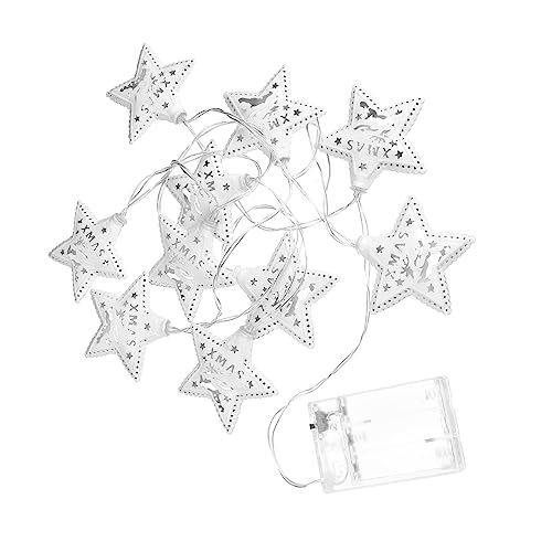 Yardenfun Batteriebetriebene Weihnachtsdekoration Weihnachtsfensterbeleuchtung Eisenanhänger hängende Dekoration -Weihnachtsdekoration Partybeleuchtung von Yardenfun