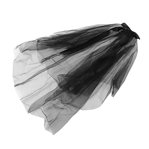 Yardenfun 1 Stück Retro Dark Veil für Halloween Elegant Ghost Bride Kopfbedeckung mit Schleife Stilvolles Accessoire für Partys und Kostüme für Halloween Feiern von Yardenfun