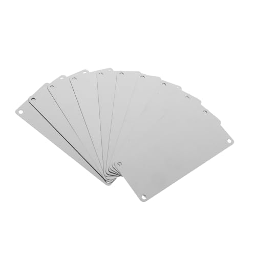 Yardenfun 10 Stück Teiliges Namensschild Gravierbare Blanko Metallplatte mit Löchern Vielseitig Beschriftbar Einfache für Türen Büro und DIY Projekte Yardenfun 10 Stück Teiliges Namensschild Gravierbare Blanko Metallplatte mit Löchern Vielseitig Beschriftbar Einfache für Türen Büro und DIY Projekte von Yardenfun