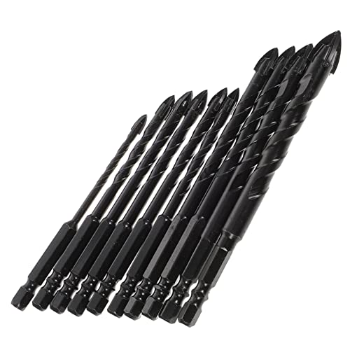 Yardenfun 10-teiliges Fliesenbohrer-Set gezackter Kreuz-Mauerbohrer für Beton Glas Porzellan Bohrer 1/4-Sechskantschaft für ABS Holz gehärtete Spitze für Keramik Marmor Granit Yardenfun 10-teiliges Fliesenbohrer-Set gezackter Kreuz-Mauerbohrer für Beton Glas Porzellan Bohrer 1/4-Sechskantschaft für ABS Holz gehärtete Spitze für Keramik Marmor Granit von Yardenfun