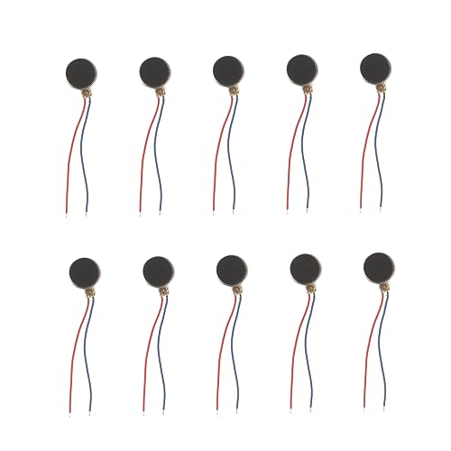 Yardenfun 10Stücke Flache Vibrationsmotoren Professionelle Mikromotoren für Elektronik Hochleistungs Motorbeschläge für DIY Projekte und Schönheitsmassager von Yardenfun