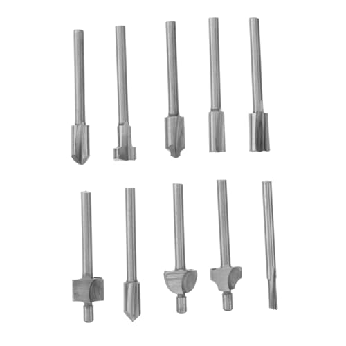 Yardenfun 10Stücke Router Bits für Elektrowerkzeuge Präzise Langlebige Fräser für Cnc Maschinen Antihaftbeschichtung Schnittfreudiges Design von Yardenfun