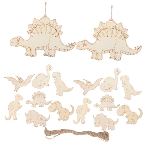 Yardenfun 16 Stück Teiliges Dinosaurier Holz Bastelset Unbemalte Kleine Holzfiguren zum Bemalen Stabile Holzplättchen für DIY Dekoration und Kreative Bastelarbeiten Vielseitig für Yardenfun 16 Stück Teiliges Dinosaurier Holz Bastelset Unbemalte Kleine Holzfiguren zum Bemalen Stabile Holzplättchen für DIY Dekoration und Kreative Bastelarbeiten Vielseitig für von Yardenfun