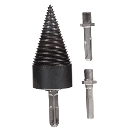 Yardenfun 1Satz Bohrkopf mit Umsetzern Effizienter Holzspalter für Bohrmaschinen Langlebig und Robust für Harte Wie Eiche und Walnuss für Sicheres Arbeiten von Yardenfun