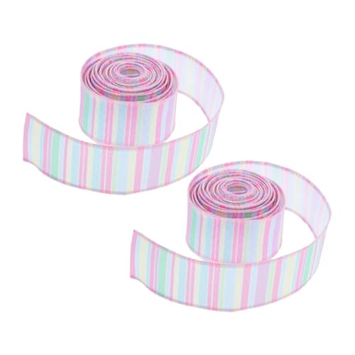 Yardenfun 2 Rollen Dekoratives Geschenkband mit Drahtkante für Ostern Bastelprojekte und Feierlichkeiten Langlebig und Elegant pro Rolle Yardenfun 2 Rollen Dekoratives Geschenkband mit Drahtkante für Ostern Bastelprojekte und Feierlichkeiten Langlebig und Elegant pro Rolle von Yardenfun