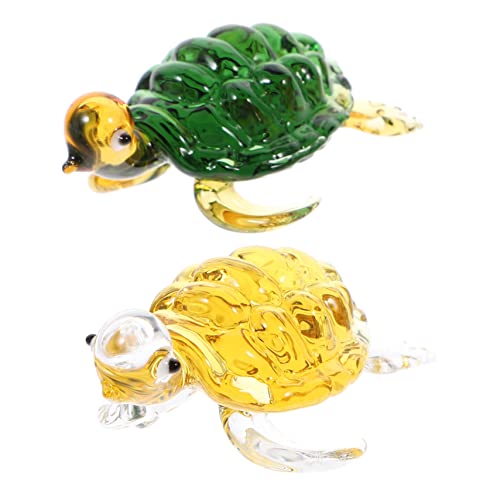 Yardenfun 2 Stück Schildkröte Kreative Tischornamente für Wohnzimmer Schlafzimmer Cafés Hochwertige Handarbeit aus für Freunde Farbenfrohe Tischdekoration von Yardenfun