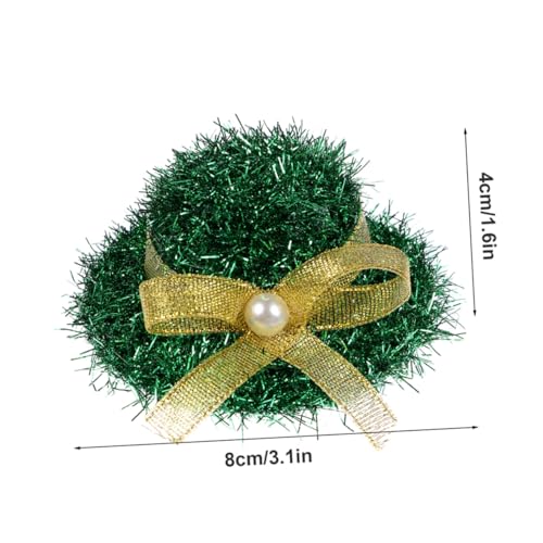 Yardenfun 2 Stück St Patrick's Day Haarclips Grüne Kappe Haarschmuck für Frauen Festival Party Accessoire Atmungsaktiv Kunststoff Bequem Festlich von Yardenfun