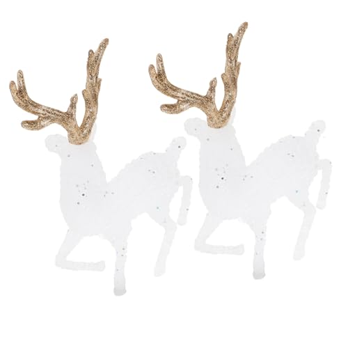 Yardenfun 2 Stück Teiliges Deer Cake Topper aus Kunststoff Kreative Geburtstagstorten Dekoration Festliche Waldtiere Tortendeko für Party Romantische Dessert Verzierungen Vielseitig von Yardenfun
