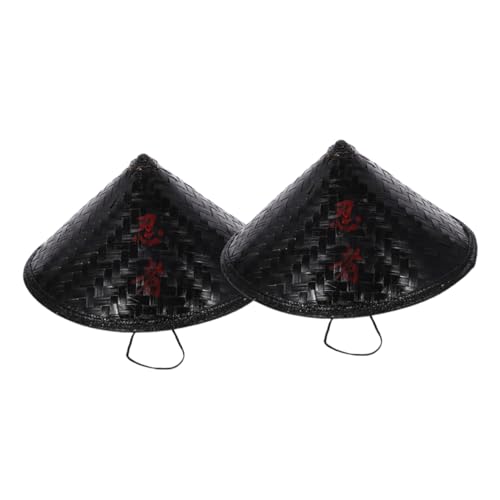 Yardenfun 2 Stück Traditioneller Japanischer Ninja Hut Handgefertigter Leichter Weidenhut mit Einzigartigem Design Stilvoll für Cosplay Bühnenauftritte Sonnenschutz und Yardenfun 2 Stück Traditioneller Japanischer Ninja Hut Handgefertigter Leichter Weidenhut mit Einzigartigem Design Stilvoll für Cosplay Bühnenauftritte Sonnenschutz und von Yardenfun