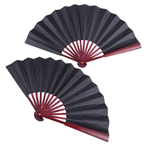 Yardenfun 2Stücke Faltfächer aus Stoff Handheld Fächer im Chinesischen Stil mit Rotem Holzrahmen Blanko DIY Fächer für Dekoration und Schwarz Yardenfun 2Stücke Faltfächer aus Stoff Handheld Fächer im Chinesischen Stil mit Rotem Holzrahmen Blanko DIY Fächer für Dekoration und Schwarz von Yardenfun
