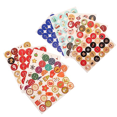 Yardenfun 20 Blatt Weihnachts Aufkleber mit Zahlen Selbstklebende Etiketten aus Kraftpapier Starke Haftung Vielseitig für Geschenkverpackung Partys und Notizen und Leicht Gemischte Designs Yardenfun 20 Blatt Weihnachts Aufkleber mit Zahlen Selbstklebende Etiketten aus Kraftpapier Starke Haftung Vielseitig für Geschenkverpackung Partys und Notizen und Leicht Gemischte Designs von Yardenfun