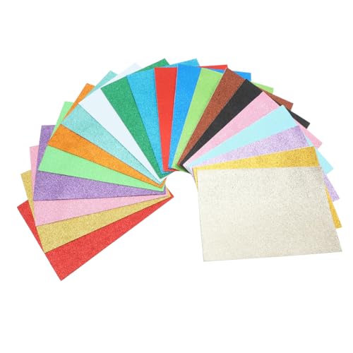 Yardenfun 20 Stück Glitzerpapier mit Selbstklebender Rückseite Diy Bastelmaterial für Kindergartenprojekte Kreative Dekorationen und Geschenkverpackungen Funkelndes Schwammpapier Bunten Yardenfun 20 Stück Glitzerpapier mit Selbstklebender Rückseite Diy Bastelmaterial für Kindergartenprojekte Kreative Dekorationen und Geschenkverpackungen Funkelndes Schwammpapier Bunten von Yardenfun