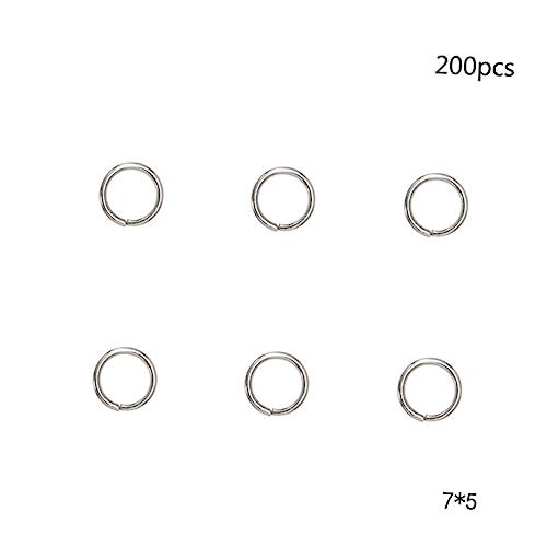 Yardenfun 200 Stück Split Ringe Schlüsselanhänger für DIY Schmuck und Bastelprojekte Metallring für Schlüssel Karten und von Yardenfun