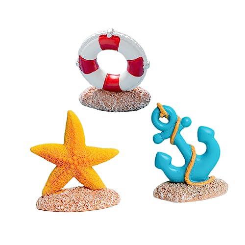 Yardenfun 3 Stück Teiliges Kreative Resin Seestern Tortenaufsätze Ocean Thema Cake Topper für Geburtstagsfeiern und Feste Wiederverwendbare für Kuchen und Partys von Yardenfun