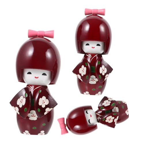 Yardenfun 3 Stück Teiliges Set Japanische Kimono Puppenfiguren aus Adorable Kimonos Dekoration für Traditionelles Kunsthandwerk Heimdekoration und von Yardenfun