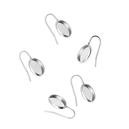 Yardenfun 30 Stück Silber Ohrring Rohlinge mit Haken für Schmuckherstellung und DIY Bastelprojekte Basis für Designs und Kreative Anwendungen von Yardenfun