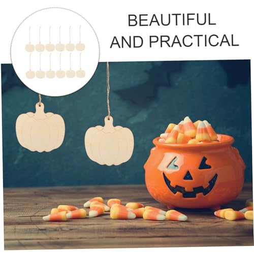Yardenfun 30 Stück Teiliges Holz Kürbis Anhänger Unlackierte DIY Holzscheiben für Graffiti Basteln Halloween Deko Kreativset Holzdeko Herbstdeko von Yardenfun