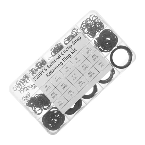 Yardenfun 320Stücke Sicherungsringe Robuste Metallklammern aus Hochleistungs Sicherungsring Kit für Einfache Installation C Klemmen für Vielfältige Anwendungen Yardenfun 320Stücke Sicherungsringe Robuste Metallklammern aus Hochleistungs Sicherungsring Kit für Einfache Installation C Klemmen für Vielfältige Anwendungen von Yardenfun