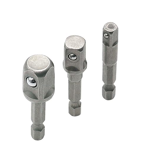 Yardenfun 3Stücke Teiliges Bohrer Erweiterungsset Sechskantschaft Adapter für Stecknüsse Kompatibel mit Robustes Design für Einfache Handhabung und Hohe Belastbarkeit von Yardenfun