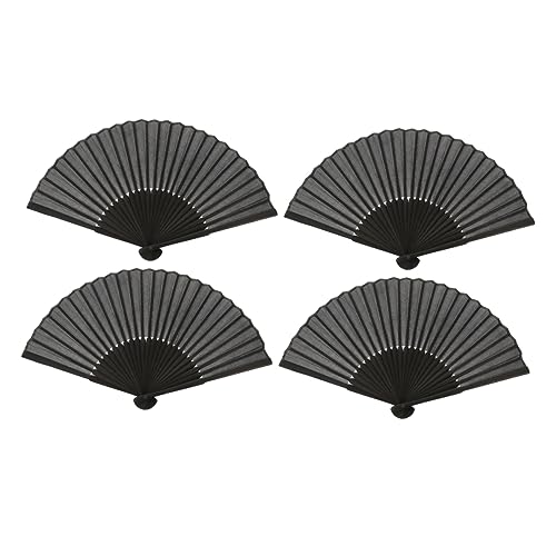 Yardenfun 4 Stück Faltbarer Handfächer aus Teiliges Elegantem Schwarz für Männer für Aufführungen Partys Wanddekoration Yardenfun 4 Stück Faltbarer Handfächer aus Teiliges Elegantem Schwarz für Männer für Aufführungen Partys Wanddekoration von Yardenfun