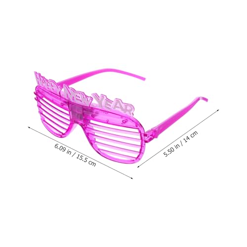 Yardenfun 4 Stück LED Partybrillen Leuchtende Year Eyewear mit Lustigem Jalousien Design Leichte Komfortable Brillen für Silvester Unisex Partyzubehör Bunte Farben von Yardenfun