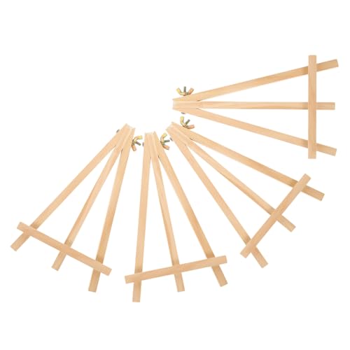 Yardenfun 4 Stück Mini Holz Staffelei Dreieckiger Bildhalter Stabile Tisch Staffelei für Bilderrahmen Poster Präsentationen und Dekoration Tragbar für Reisen und Outdoor Nutzung Yardenfun 4 Stück Mini Holz Staffelei Dreieckiger Bildhalter Stabile Tisch Staffelei für Bilderrahmen Poster Präsentationen und Dekoration Tragbar für Reisen und Outdoor Nutzung von Yardenfun