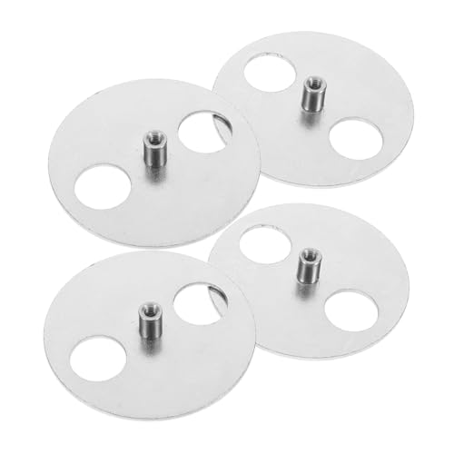 Yardenfun 4 Stück Teiliges Metall Wickelwerk Rundes DIY Spieluhr Ersatzteil mit Basis Kompatibel als Aufziehgriff und Schlüssel für Mechanische Musikboxen Einfache Montage Silberfarben von Yardenfun