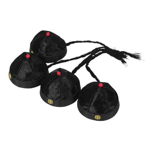 Yardenfun 4 Stück Teiliges Qing Kaiserhut mit Pferdeschwanz Antike Chinesische Kopfbedeckung aus Nylon Handbestickt Komfortabel für Theater und Kostümauftritte Erwachsene Schwarz Yardenfun 4 Stück Teiliges Qing Kaiserhut mit Pferdeschwanz Antike Chinesische Kopfbedeckung aus Nylon Handbestickt Komfortabel für Theater und Kostümauftritte Erwachsene Schwarz von Yardenfun