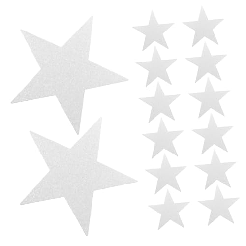 Yardenfun 48 Stück Teiliges Handgeschnittene Stern Papierausschnitte mit Glitzernder Oberfläche Stabile Schulwand Dekoration für Pinnwände Diy Bastelprojekte und Kreative Zeichnungen von Yardenfun