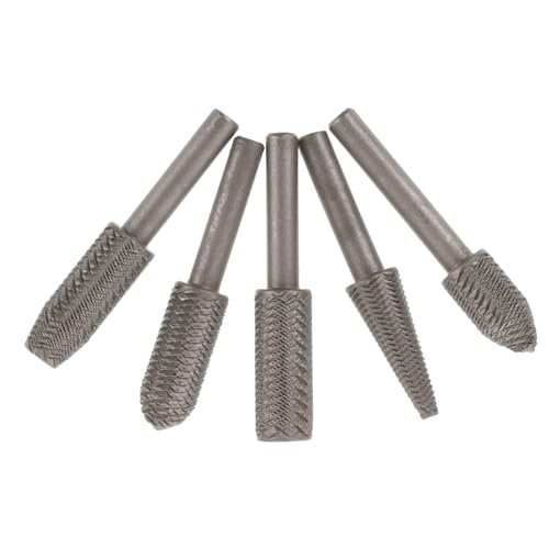 Yardenfun 5 Stück Teiliges Set Rotierender Stahlfräser für Holzarbeiten Vielseitige Werkzeuge zum Schnitzen Gravieren und Bearbeiten von Materialien für Heimwerker und Profis von Yardenfun
