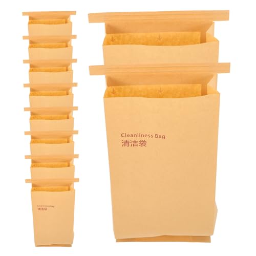 Yardenfun 50 Stück Reise Erbrochen Beutel aus Kraftpapier mit Großem Mundstück Kompakt und Tragbar Auslaufsicher Praktische Müllbeutel für Auto Outdoor und Büro Einfache Handhabung bei von Yardenfun