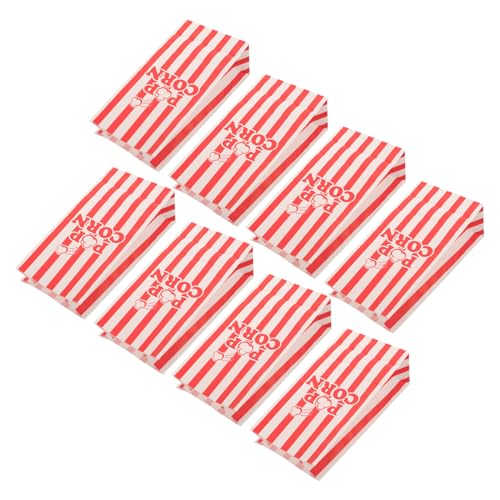 Yardenfun 50Stücke Popcorn Tüten Fettdichte Papier Popcorntüten aus Kraftpapier für Partys Kino und Snacks Wiederverwendbare Papiertüten für Süße Leckereien von Yardenfun