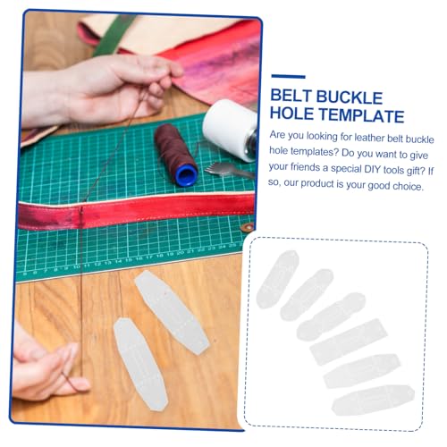 Yardenfun 6 Stück Teiliges Leder lochstanzset mit PVC Gürtelschnalle Lochvorlagen Präzises DIY Lederhandwerk Werkzeug für Gürtelschlaufen und Schnallenstanzungen Langlebig und Vielseitig von Yardenfun