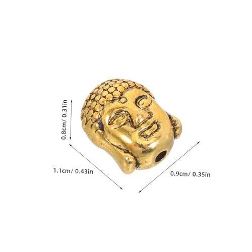 Yardenfun 60 Stück Doppelseitige Buddha Perlen Legierung mit Großen Löchern Langlebig Glänzend für Diy Schmuckherstellung Armbänder Schlüsselanhänger und Bastelprojekte von Yardenfun