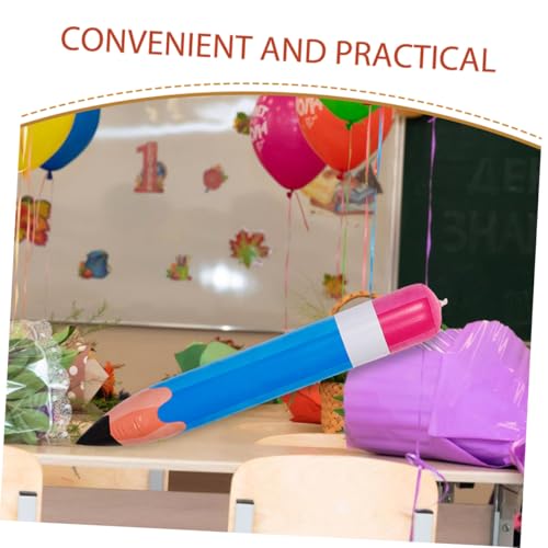 Yardenfun 7 Stück Aufblasbare PVC Bleistifte Teiliges Bunte Jumbo Bleistift Requisiten Leichte Schuldekoration Einfach Aufzuhängen für Klassenzimmer Party Back To School von Yardenfun