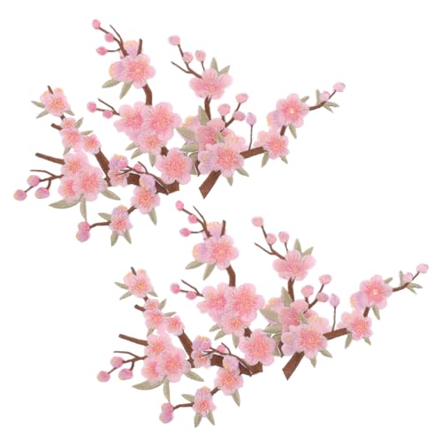 Yardenfun 8 Stück Teiliges Bestickter Pfirsichblüten Aufnäher zum Annähen Blumen Applikationen für Kleidung Jeans Rucksäcke und Kleider Strapazierfähige Dekorative Blütenmotive für von Yardenfun