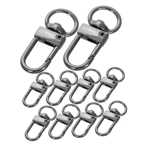 Yardenfun 8Stücke Drehbare Karabinerhaken Metallene Schlüsselanhänger mit Karabinerverschluss für DIY Projekte Schmuckherstellung Taschenaccessoires von Yardenfun