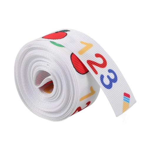 Yardenfun Back To School Geschenkband Yards Polyester Ripsband für DIY Bastelprojekte Lehrer Wertschätzung Haaraccessoires und Blumensträuße Schulanfang Dekoration von Yardenfun