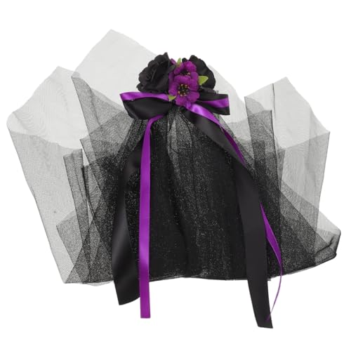 Yardenfun Dunkler Gothic Halloween Haarschmuck mit Schwarzem Schleier und Schleife Day Of The Dead Stirnband für Damen Leichter Cosplay Kopfschmuck für Hexen Vampirkostüme bei Festen und Yardenfun Dunkler Gothic Halloween Haarschmuck mit Schwarzem Schleier und Schleife Day Of The Dead Stirnband für Damen Leichter Cosplay Kopfschmuck für Hexen Vampirkostüme bei Festen und von Yardenfun