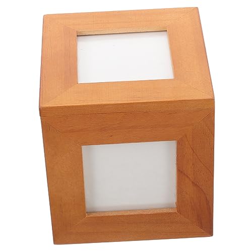 Yardenfun Fotowürfel Aus Holz – Familien-bilderrahmen 4-seitige Foto-organizer-box Schreibtisch-bilderrahmen Erinnerungsbox Elegantes Für von Yardenfun
