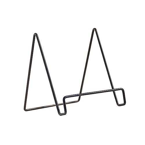 Yardenfun Geometrisches Schwarzes Mehrzweck Standregal Großer Stabiler Desktop Organizer für Bücher Zeitschriften und Dekorative Teller Rostbeständig für Büro und Zuhause von Yardenfun