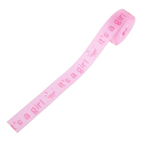 Yardenfun Girl Geschenkband Breit Blumiges Stoffband für Babyparty Deko Vielseitiges DIY Bastelband für Kreative Geschenkverpackung und Home Dekoration von Yardenfun