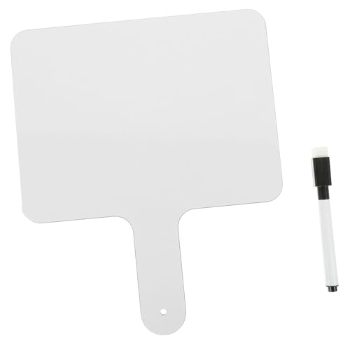Yardenfun Handliches Whiteboard Teilig Wiederverwendbares Abwischbares Schreibbrett mit Marker Tragbares Antwort Paddel für Unterricht Spiel Voting und Punktetafel von Yardenfun