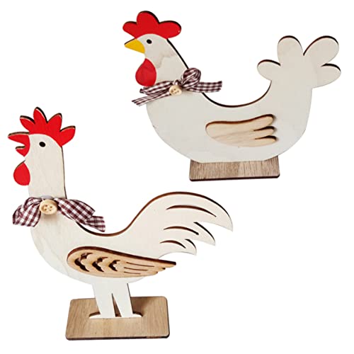 Yardenfun Holzfigur Kreative Tischdeko für Ostern Küken Ornament für Zuhause und Büro Niedliche Ostern Dekoration für Osterpartys von Yardenfun